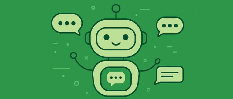 Eine Illustration von einem Chatbot